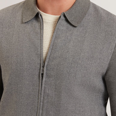 Mens DEJO-Herringbone Front Zip Through