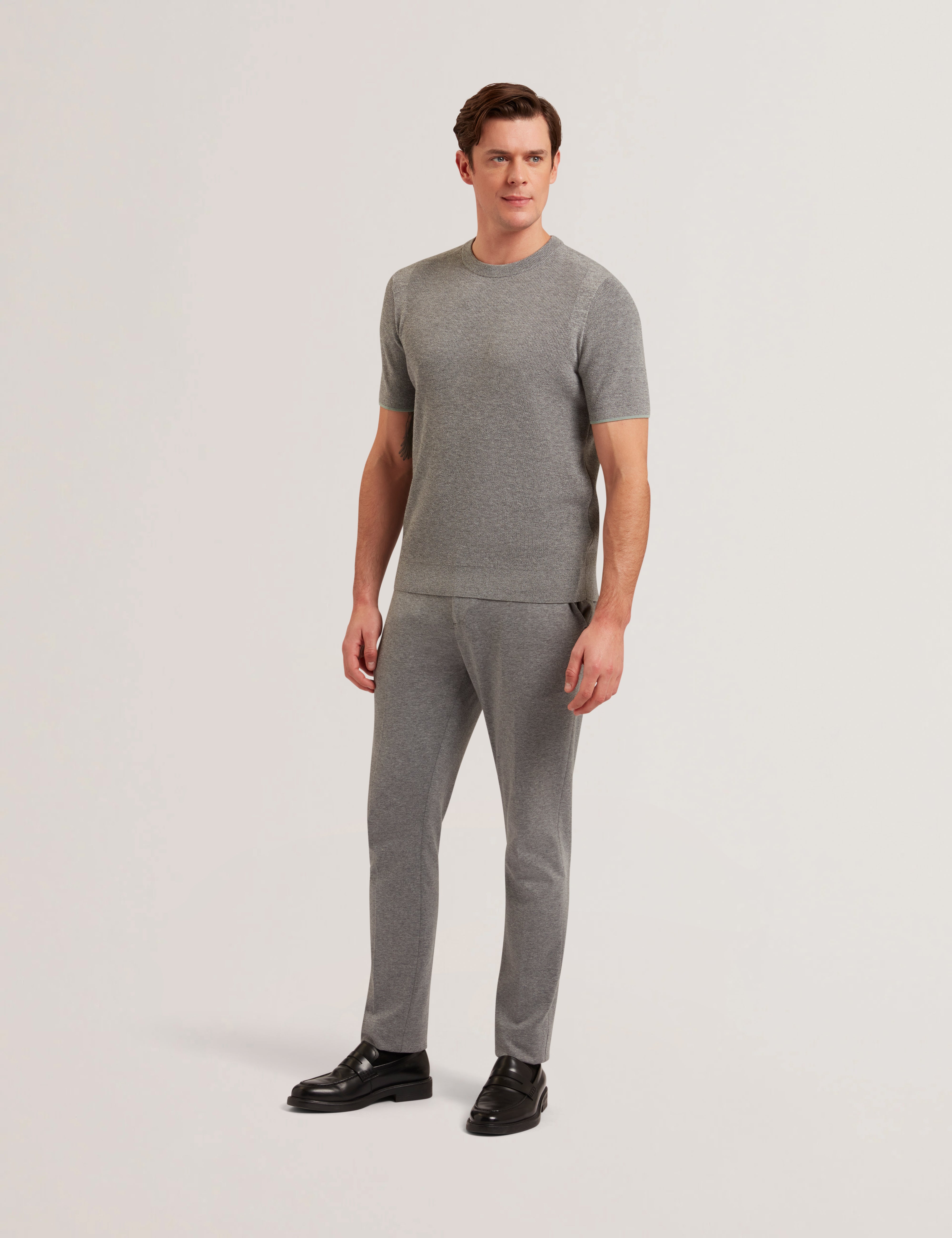 Men's VOISIN-SS Mixed Ribbed T-Shirt