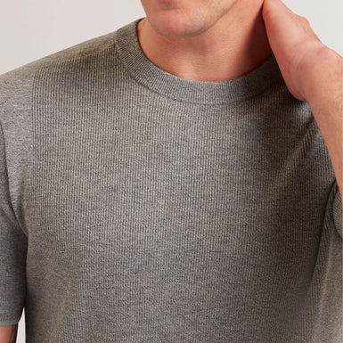 Men's VOISIN-SS Mixed Ribbed T-Shirt
