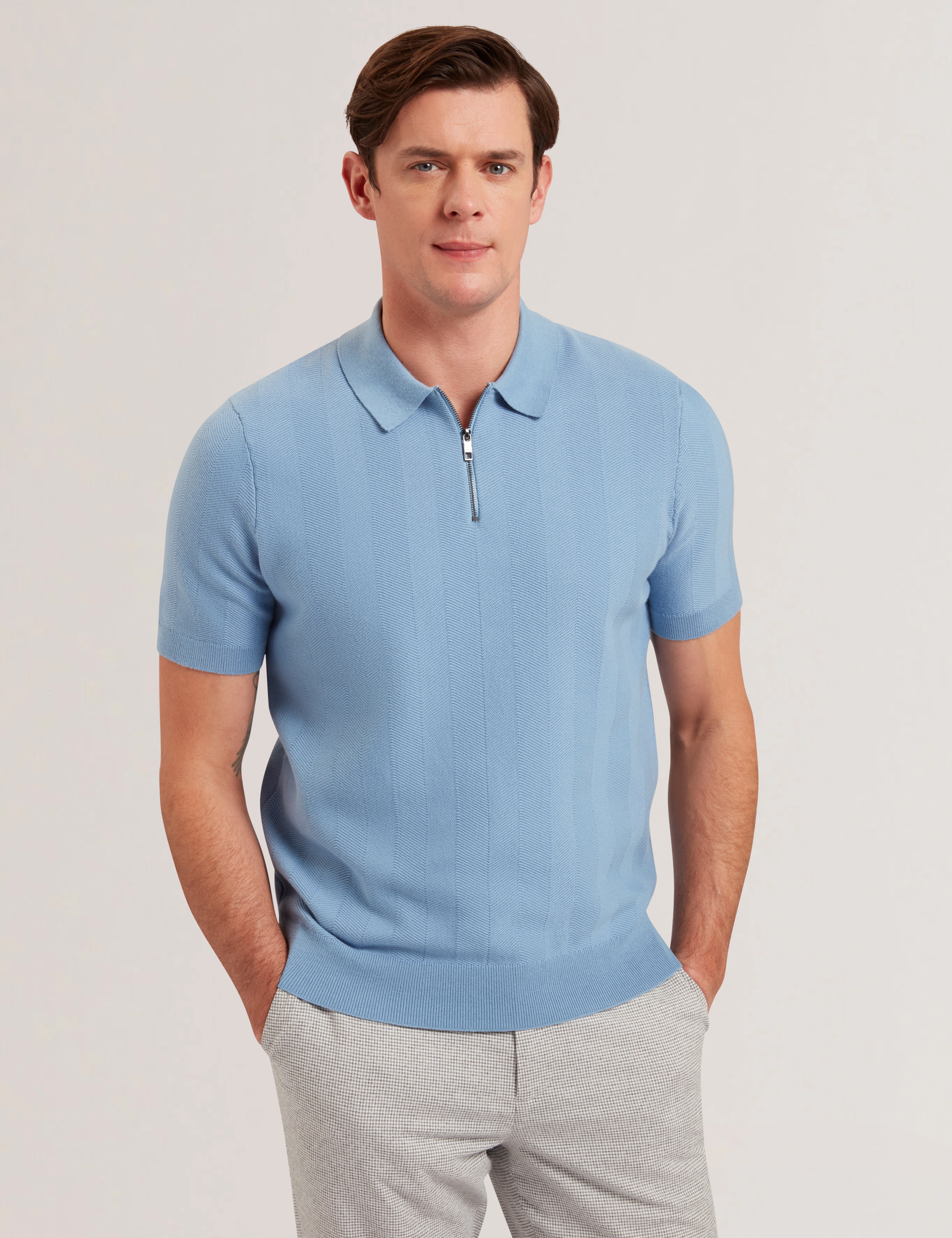 トップス semon unisex SA 2TONE KNIT LAVENDER Womens Knit Sweater - Lavender – Qshi Studio