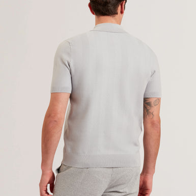 Mens FOURD-SS Herringbone Stitch Zip Polo