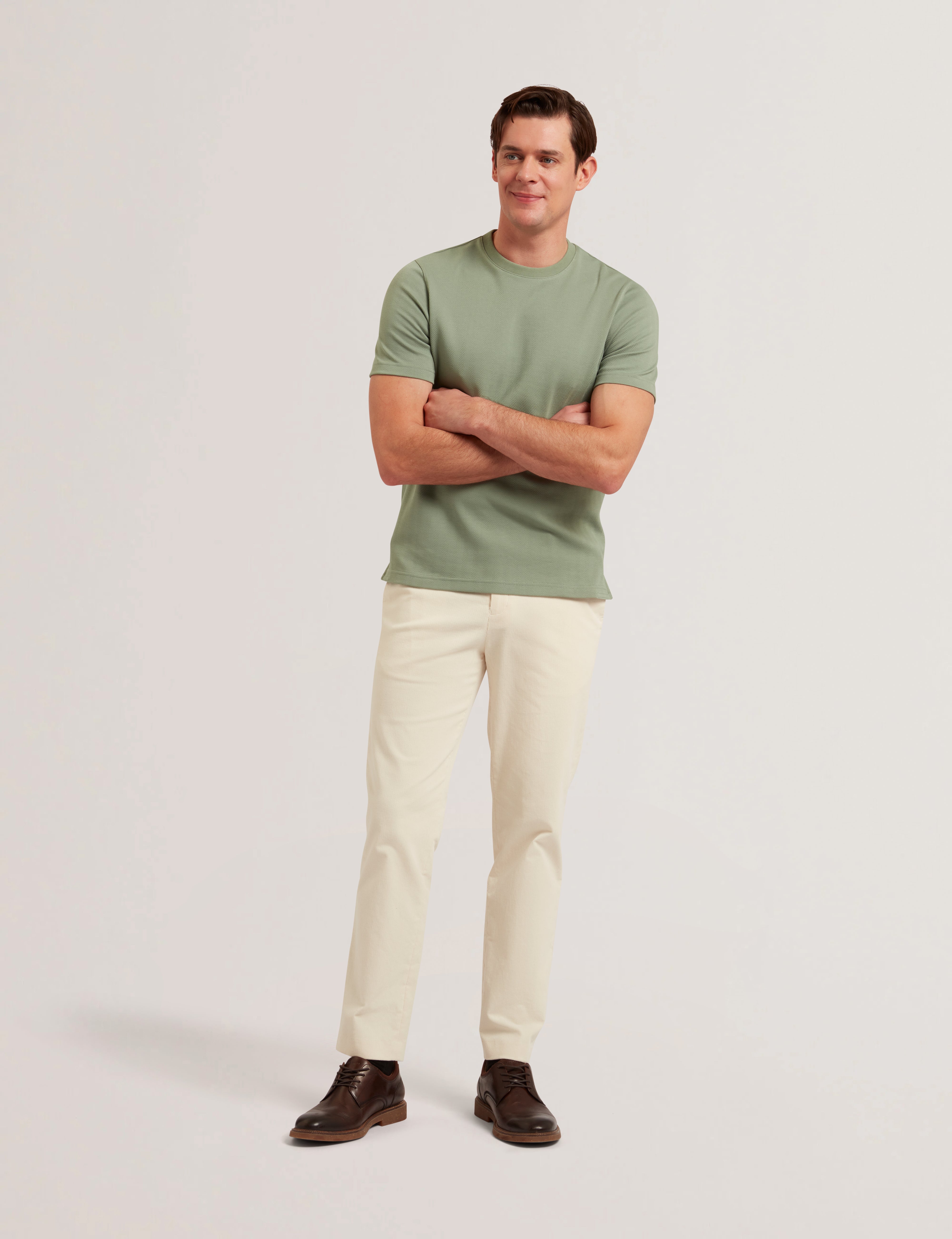 Men's ONTSO-SS Regular Herringbone T-shirt Green