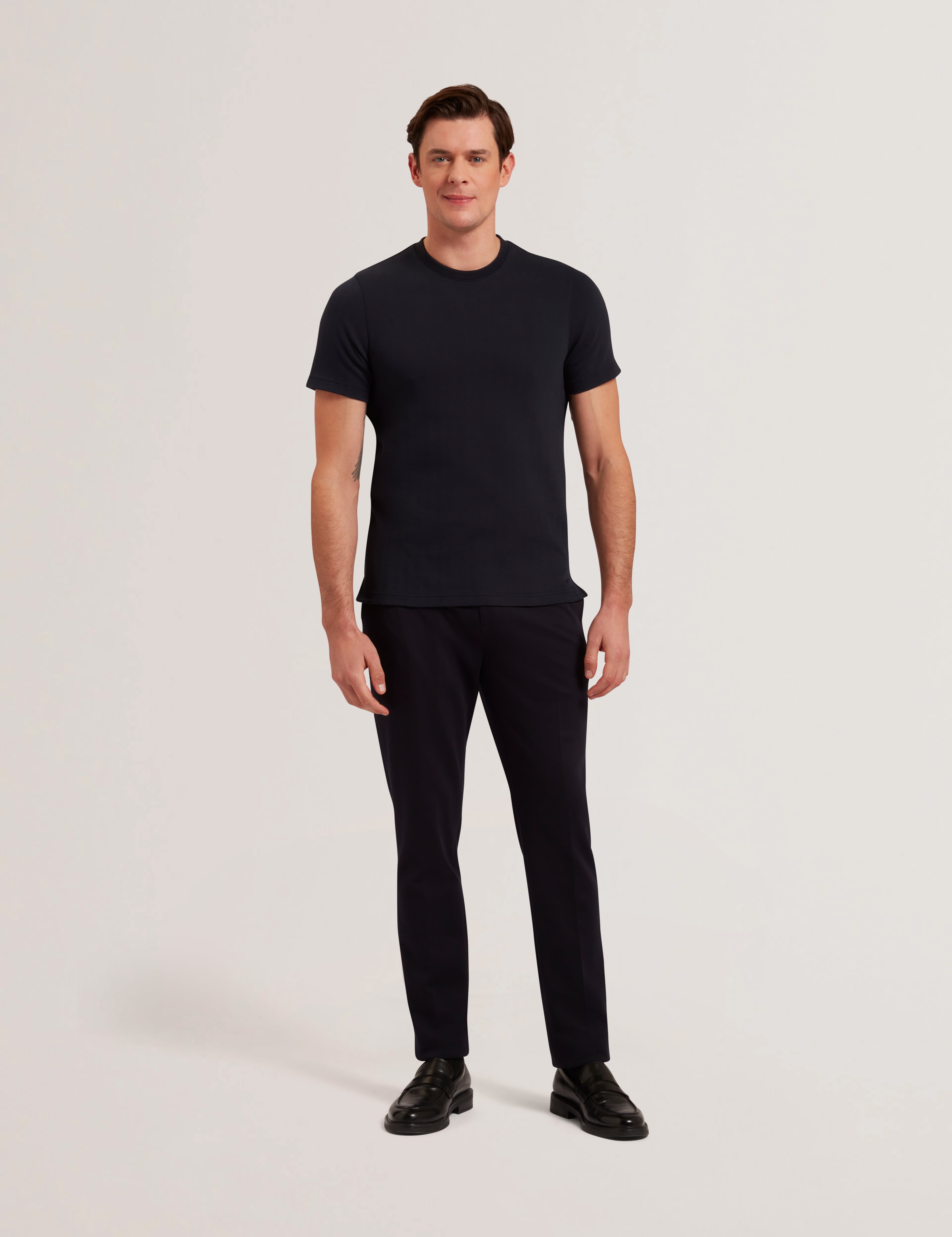 Men's ONTSO-SS Regular Herringbone T-shirt Navy