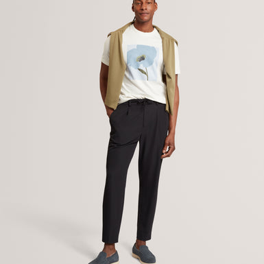 CIALDAT: Tapered Waffle Knit Trouser