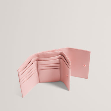 ROOSA: Rose Detail Leather Small Bobble Purse