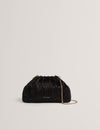HILARIE: Crystal Drawstring Gathered Clutch