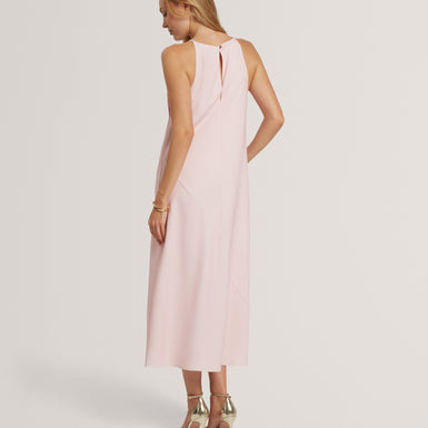 LOWELA: Floral Print Halter Neck Midi Dress