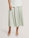 HARLAH: Midi Skirt With Diagonal Seam Detail