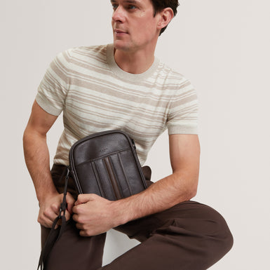 KEIIGAN: Stripe Pu Flight Bag