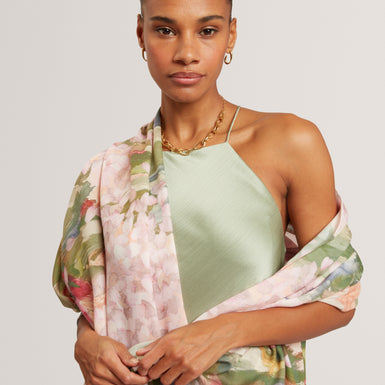 ORLAAE: Floral Print Woven Scarf