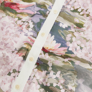 SISILLA: Printed Woven Front Cardigan