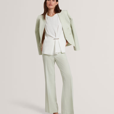 ALAYRA: Draped Bar Detail Top