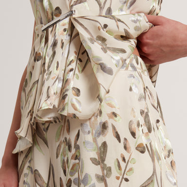 SUSSKI: Viscose Jacquard Wide Leg Trouser