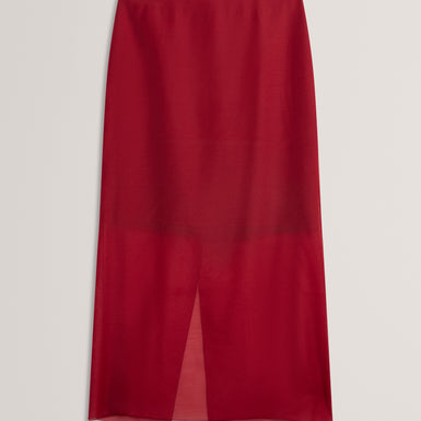 DEKA: Organza Overlay Midi Skirt
