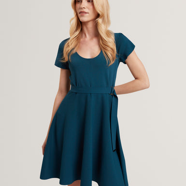 RONELLA: Scoop Neck Knitted Mini Dress
