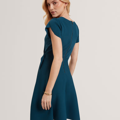RONELLA: Scoop Neck Knitted Mini Dress