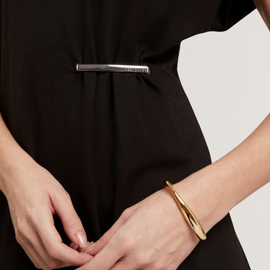 HESSIE: T-Shirt Dress With Metal Trim And Side S
