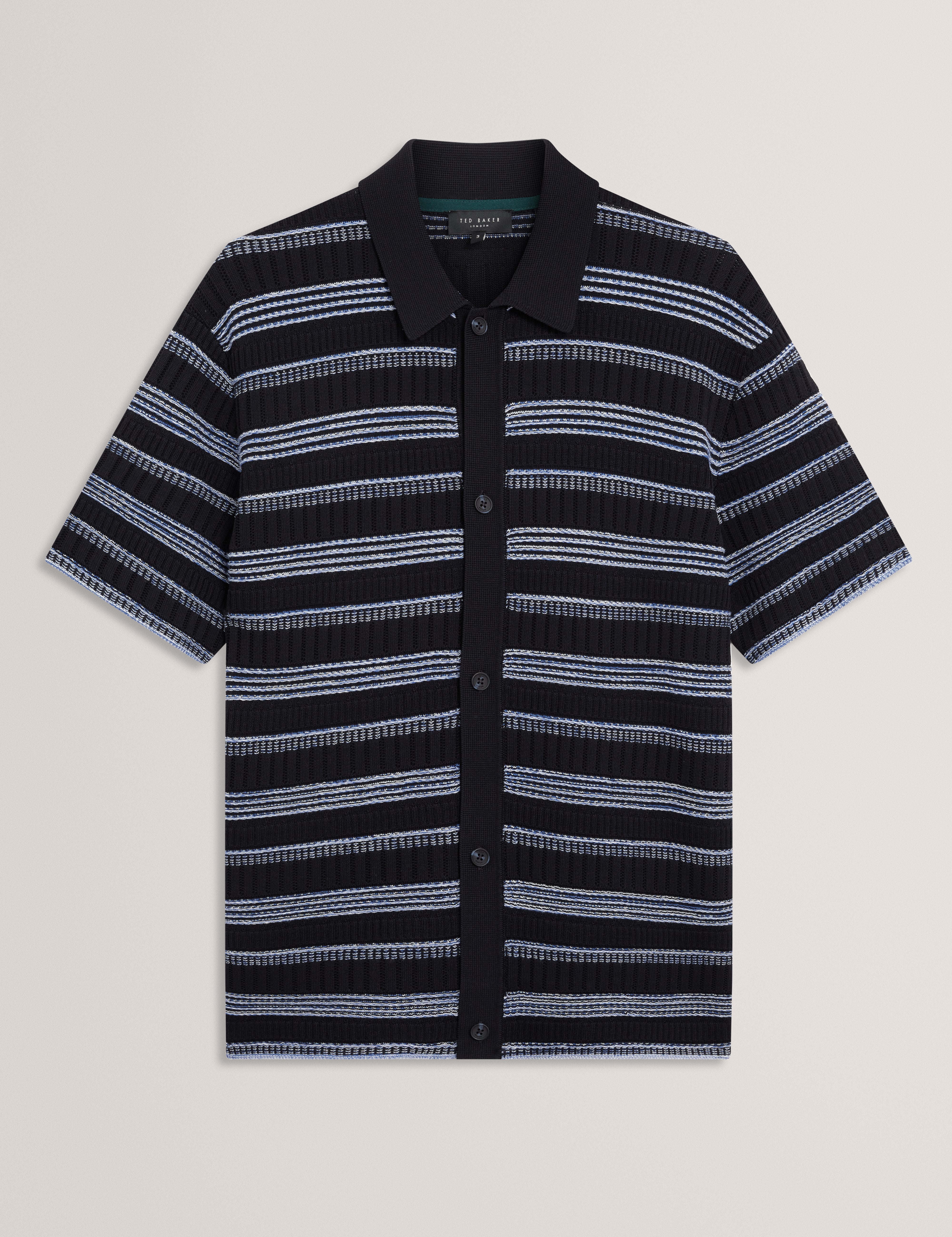 FLOREM: Ss Stripe Stitch Interest Polo