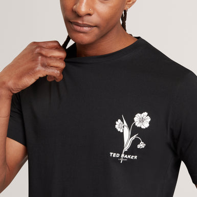 CAHEL: Ss Floral Branded T-Shirt