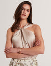 MYLLIA: Knitted Twist Neck Top
