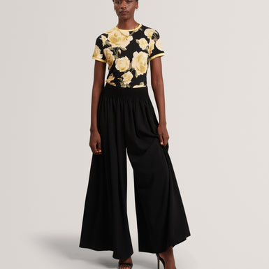 BRACCI: Wide Leg Trouser With Pleated Waistband