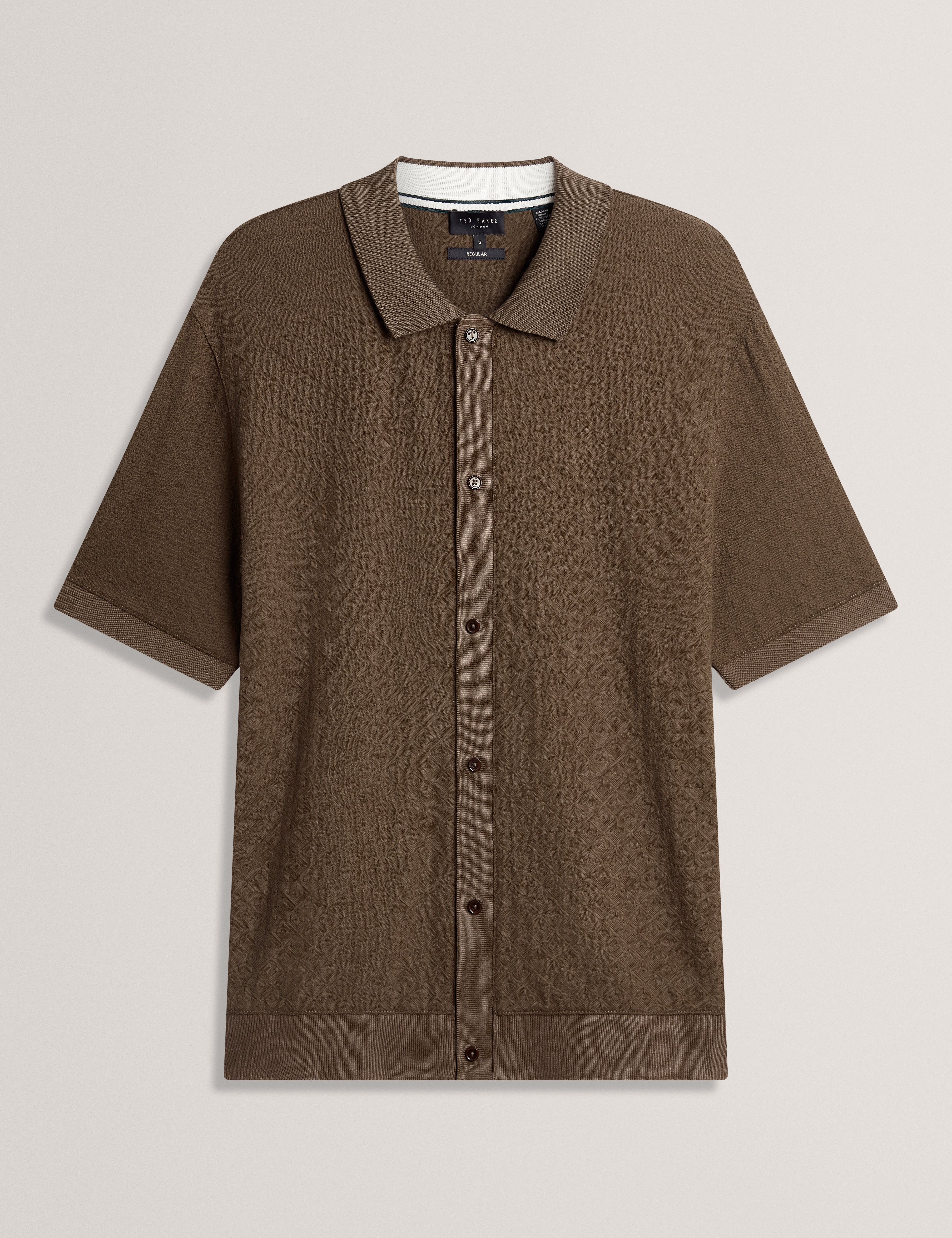 DOLTTEN: SS Textured Button Through Polo
