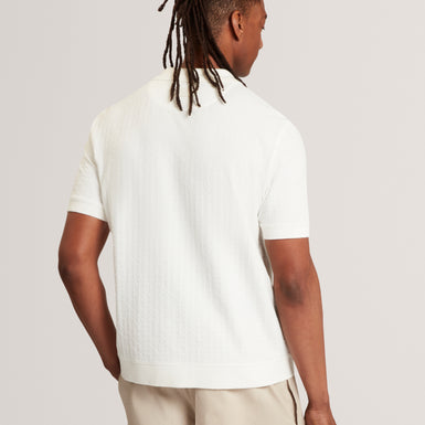 DOLTTEN: SS Textured Button Through Polo