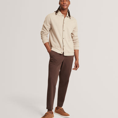 WILKES: Ls Regular Button Through Polo