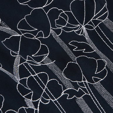 ACTTON: Ss Floral Embroidered Button Through Polo