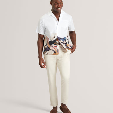 MOUSSA: SS Relaxed Placement Print Shirt