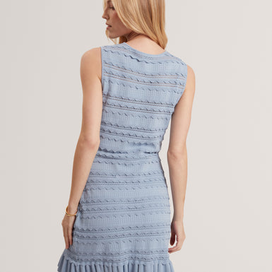 AVELA: Knitted Mini Dress With Frill Detail