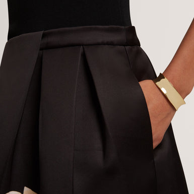 VERINIE: Mockable Midi Dress With Printed Skirt