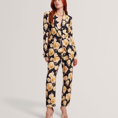 OPINAT: Floral Printed Tapered Tailored Trouser