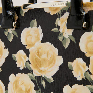 RENNIIA: Bar Detail Small Printed Tote Bag