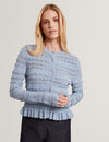 AVRIA: Knitted Cardigan With Frill Detail