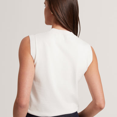 NYELI: Knitted Organza Applique Tank