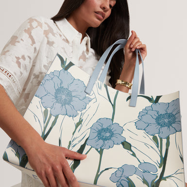 TOOOCON: Floral Print Extra Large Icon Bag