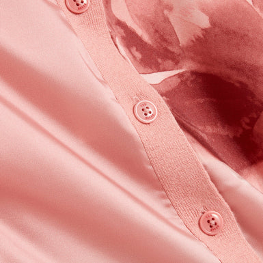 ILYNA: Floral Printed Woven Front Cardigan