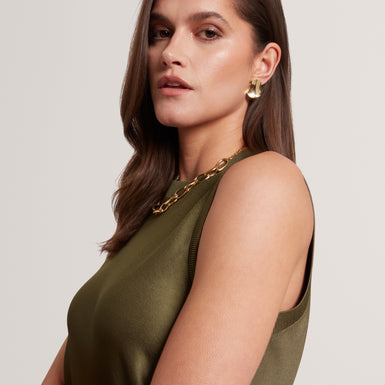 BLARNIE: Tank Top With Rib Detail