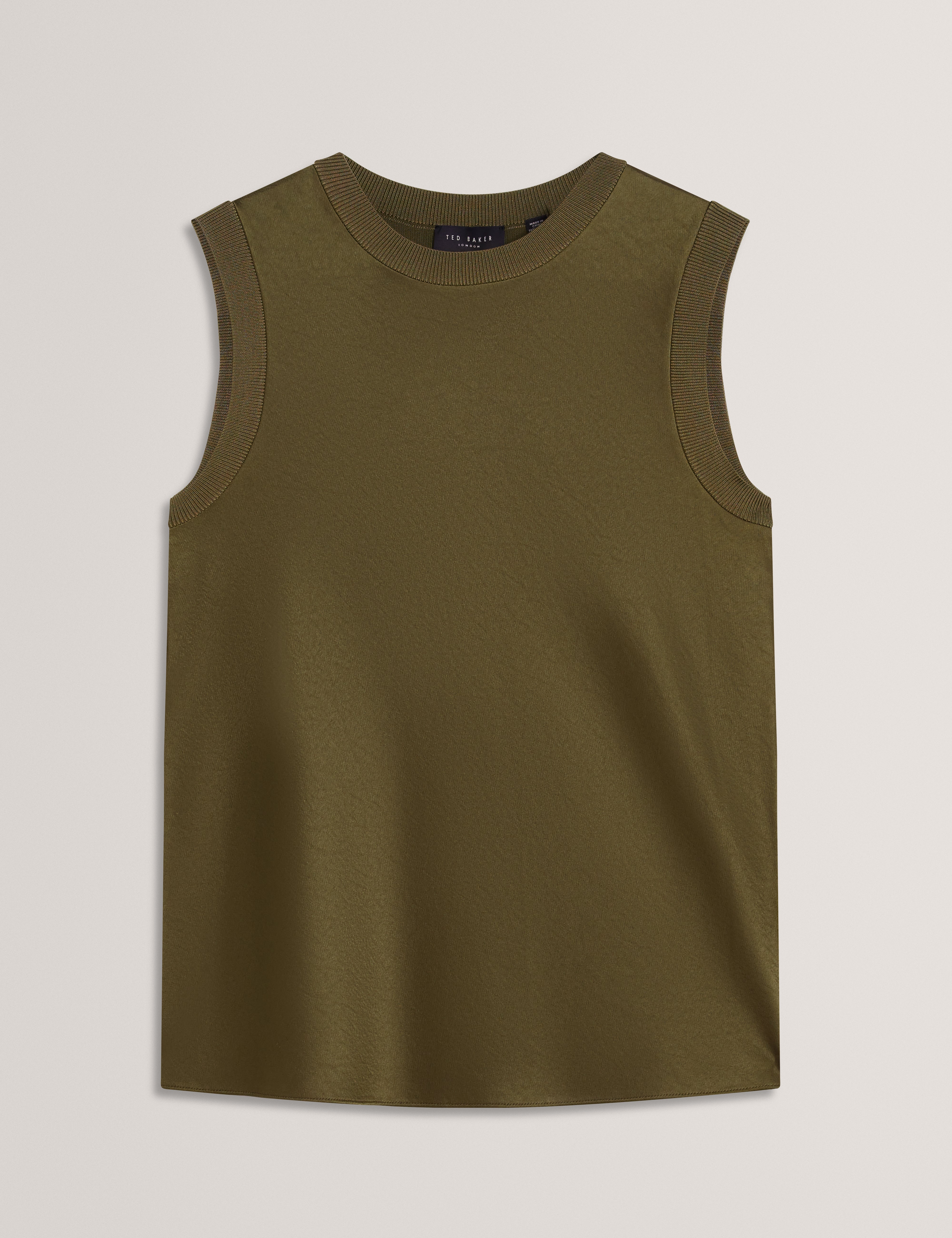 BLARNIE: Tank Top With Rib Detail