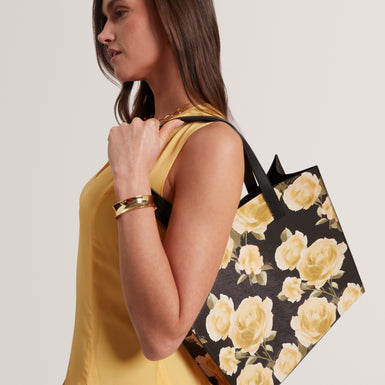 TERACON: Floral Print Large Icon Bag