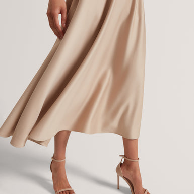 CALYNE: Tulip Sleeve Mockable Midi Dress