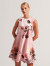 ADEMA: Sleeveless Printed Midi Dress