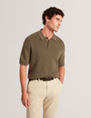 HAMELS: Ss Mixed Stitch Button Polo