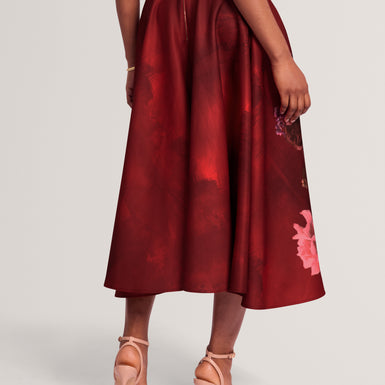 SIMIIA: Printed Full Midi Skirt