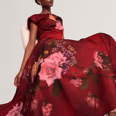SIMIIA: Printed Full Midi Skirt