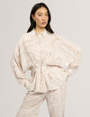 LAYTI: Printed Tie Detail Blouse