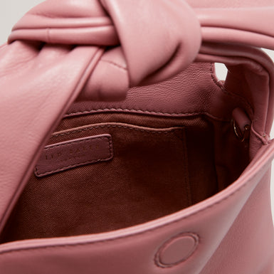 NIYAL: Soft Knot Bow Leather Xbody Bag