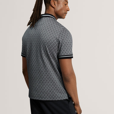 MASSEY: Ss Geo Button Up Polo