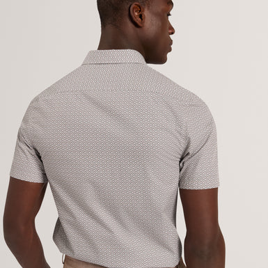 YARNTON: Ss Regular Box Geo Print Shirt
